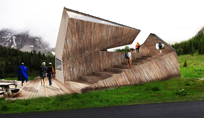 Piave Pavilion - Landscape Path (competition entry) by Architensions