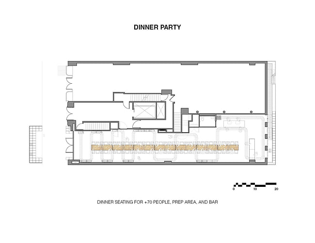 Dinner Party Seating. Ground/Work Competition Finalist Entry by Of Possible Architectures. Image courtesy of OPA.