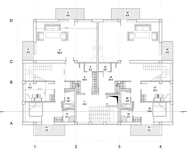 Plan of the first floor