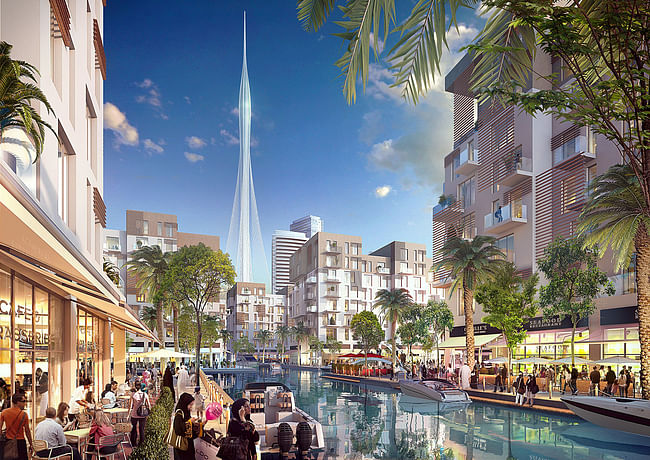 Rendering of the Calatrava-designed Observation Tower at the Dubai Creek Harbor development. (Credit: Emaar Properties)