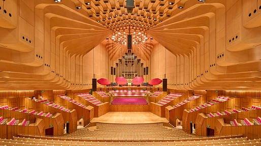 The Lachlan Macquarie Award for Heritage winner Sydney Opera House Concert Hall Renewal by ARM Architecture. Image courtesy of the Australian Institute of Architects