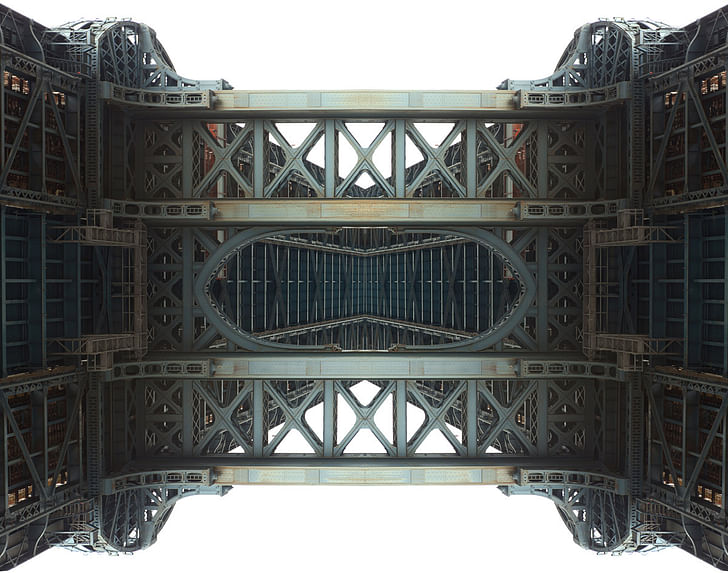 Upside Town Bridge (Manhattan bridge, Brooklyn 2010) © Simon Gardiner