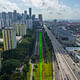 Aerial view of former Tanjong Pagar Railway Station (Rail Corridor marked) © Ministry of National Development