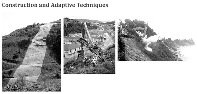Construction techniques for deployment of landslide mitigation units.
