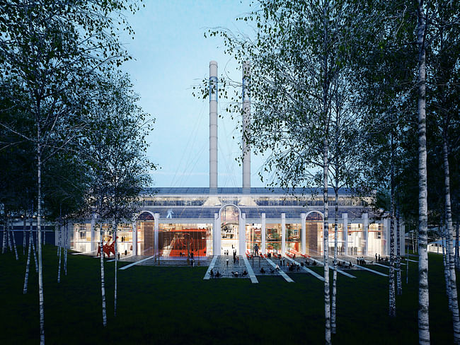 Rendering View of the Building from the Birch Forest (via RPBW 2015)