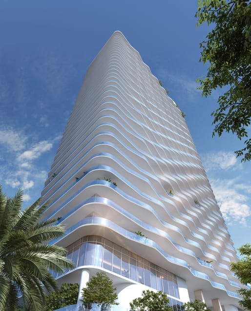 Undulating balconies define Pininfarina’s 45-story tower in Fort ...