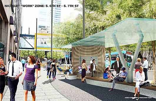 Slide from James Corner Field Operations' Nicollet Mall redesign presentation