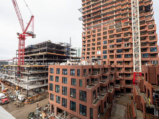 The Canyon by MVRDV, currently under construction in San Francisco. Image © Barry Fleisher courtesy MVRDV