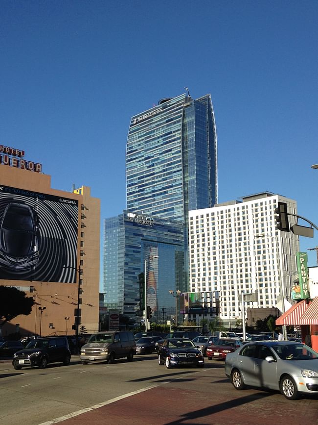 CityLab 2014's venue, the J.W. Marriot in Los Angeles' downtown. Photo credit Amelia Taylor-Hochberg.