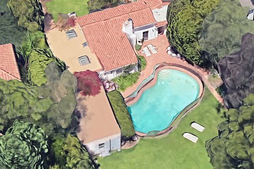 Marilyn Monroe's former home in the swanky Brentwood neighborhood of Los Angeles. Image courtesy Google Maps