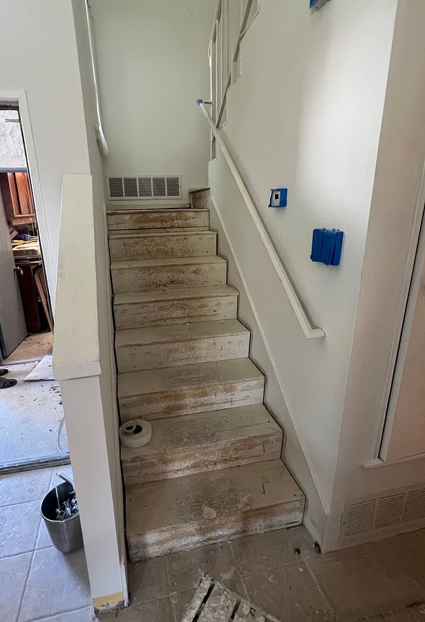 BEFORE Stairs & Railing Post Demo