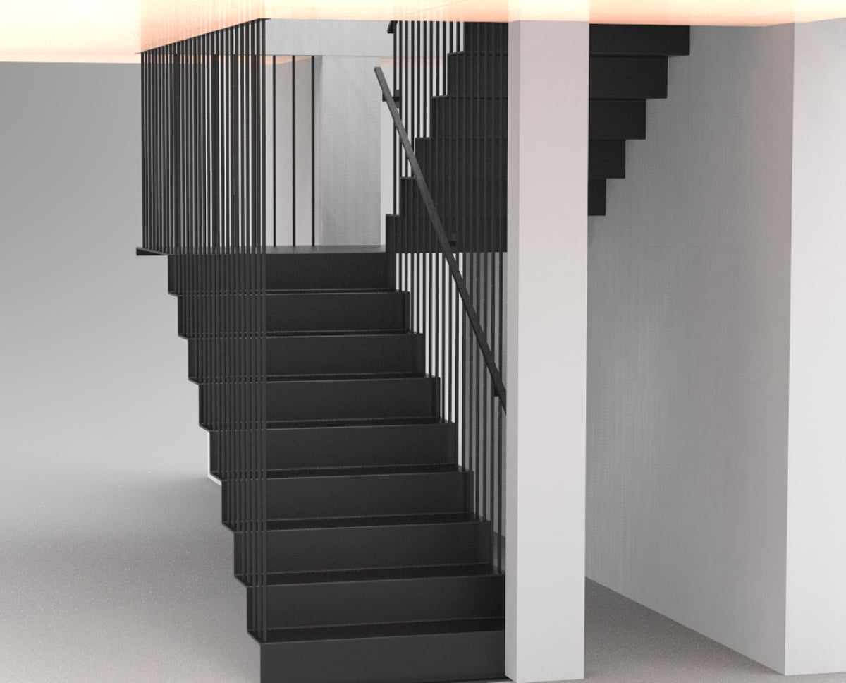 Art Feature Stair for Private Resadence | Woods Feature Design | Archinect