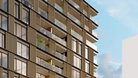 MoederscheimMoonen Architects designs new residential and office tower in Buiksloterham, Amsterdam.