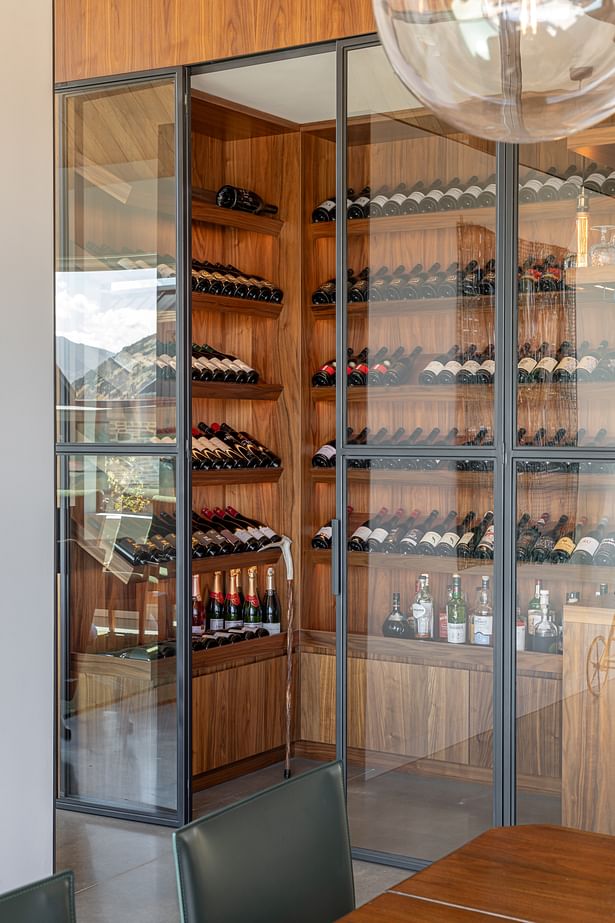 Ben Hudson Architects - Gallery House - bespoke wine and bar joinery