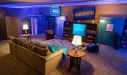 Last Blockbuster on Earth recreates a 90s living room for Airbnb sleepovers