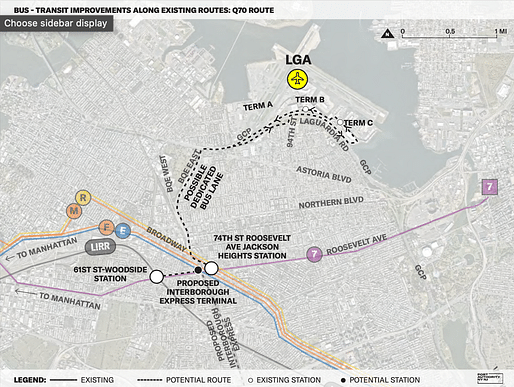 Graphic from the Port Authority detailing possible bus routes to LaGuardia Airport. Image: Port Authority of New York and New Jersey