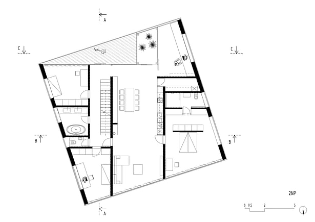 First floor plan petrjanda/brainwork