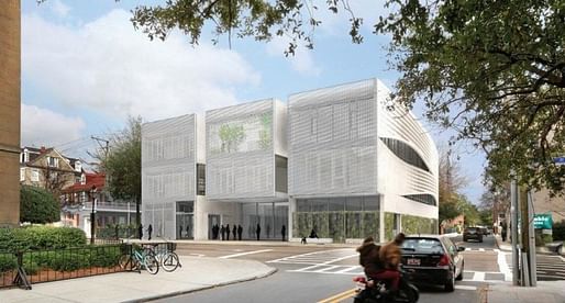 An architect's rendering shows the proposed Clemson Architecture Center at 292 Meeting Street in Charleston. Image via postandcourier.com