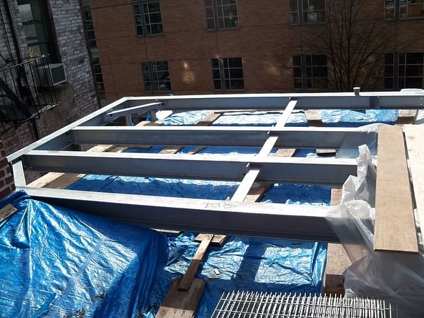 Roof deck steel framing