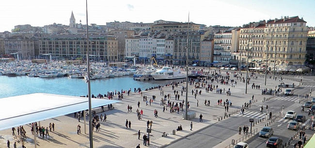 Renovation of the Old Port, Marseille, France - 2013. AUTHORS: Michel Desvigne Paysagiste MDP, Foster + Partners, TANGRAM, INGEROP, AIK AIK 