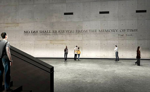 An early rendering of the inscription at the National September 11 Memorial Museum. (Thinc/National September 11 Memorial & Museum)
