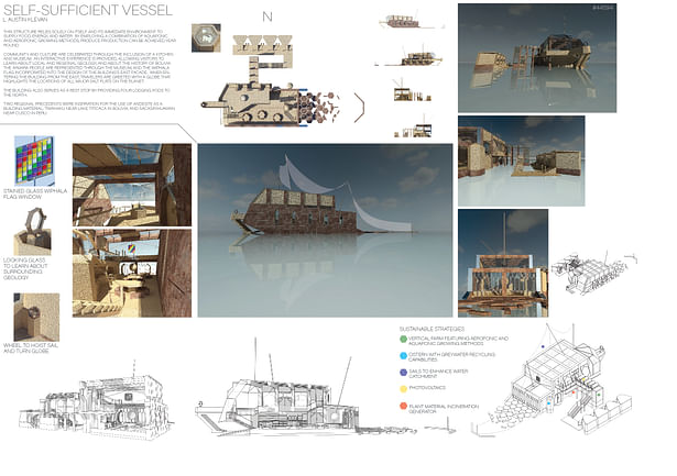 L. Austin Klevan - Submission for reTH!NKING ARCHITECTURE COMPETITIONS - Bolivian Salt Flat Shelter (Self-Sustaining Vessel)