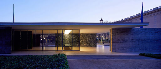 'Re-enactment' exhibition @ the Barcelona Pavilion. All photos by Pepo Segura.