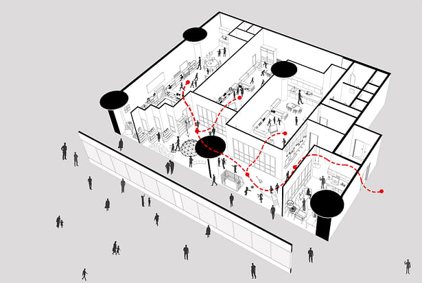 Axonometric View of Montessori School