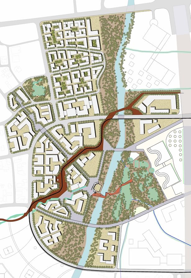 The mixed-use community combats urban sprawl by keeping the neighborhood compact and amenities within walking distance. In order for blocks to be comfortably walkable, the blocks in this area are designed to be about 200’ x 200’ with a maximum block size of 300’ x 300’. Buildings here will range from two to four stories high. The first and second floors contain commercial and retail venues for restaurants, offices, and stores. The other floors are residential. Each building has its own...