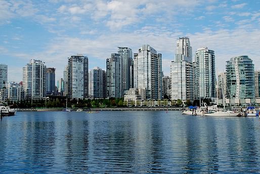 The Vancouver skyline, glassy but also low-carbon. 