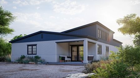 3D printed house for Habitat for Humanity Central Arizona. Image courtesy of Candelaria Design Associates