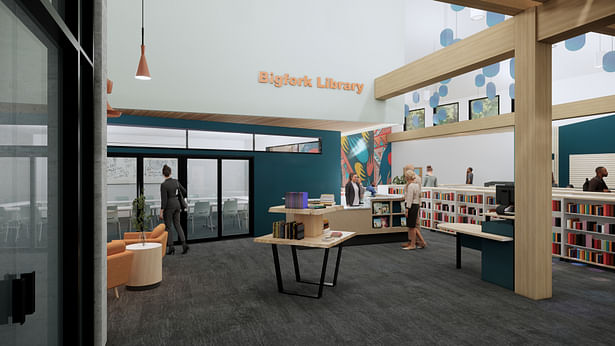 Flathead County ImagineIF Bigfork Library (Rendering: Cushing Terrell) 