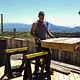 Construction is underway for an events lodge on Powder Mountain, now under the ownership of Summit. (Elise Hu/NPR)