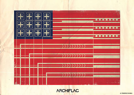 Federico Babina's architectural flag illustrations deconstruct the notion of borders to imagine an alternative world