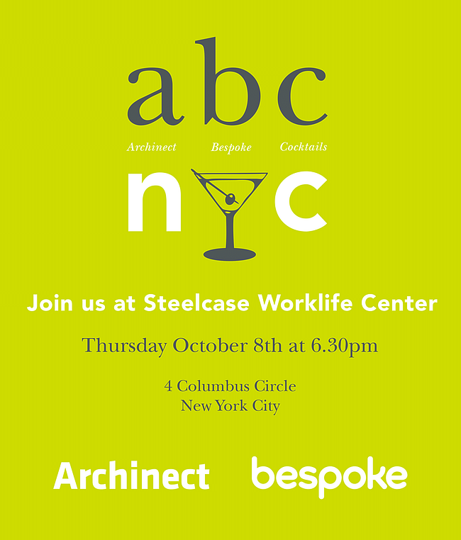 Come out for abc/nyc and celebrate Architecture and Archtober with Archinect and Bespoke!