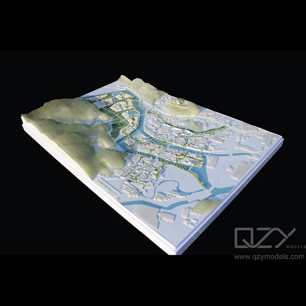 Ningbo Yinzhou River Urban Renewal Plan Model