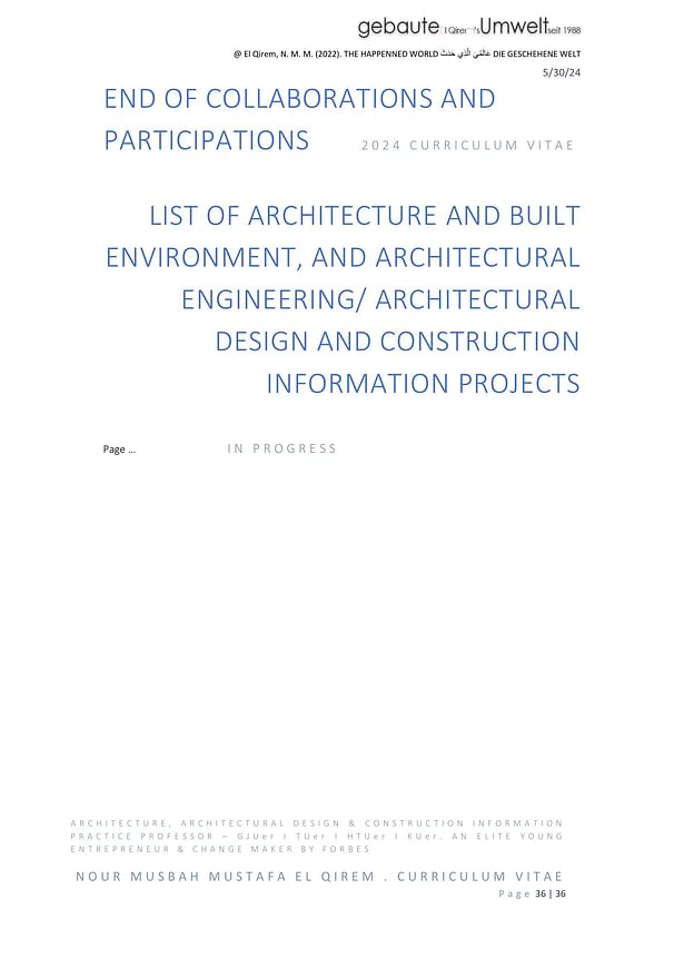 List of architecture and built environment, and architectural engineering/ architectural design and construction information projects