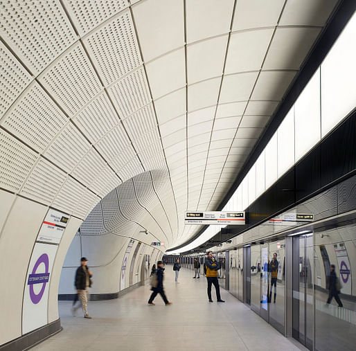 London Elizabeth Line by Grimshaw with Atkins, Maynard and Equation. Photo: Hufton+Crow