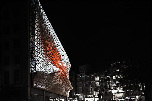 Derinbogaz's Augmented Structures in collaboration with Refik Anadol, Yapı Kredi Cultural Center, Istanbul, Turkey