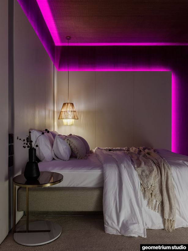 RGB lighting in the bedroom 