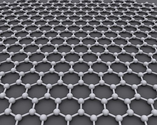 The molecular structure of Graphene, which is made up of extremely thin layers of carbon. Image courtesy of Wikimedia user AlexanderAlUS.