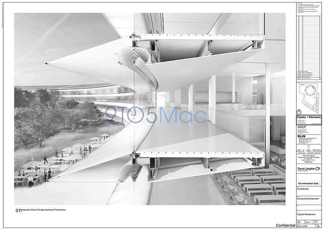 confidential architectural drawings of new Apple HQ