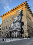 Artist JR 'cracks open' Florence's Palazzo Strozzi with monumental optical illusion installation