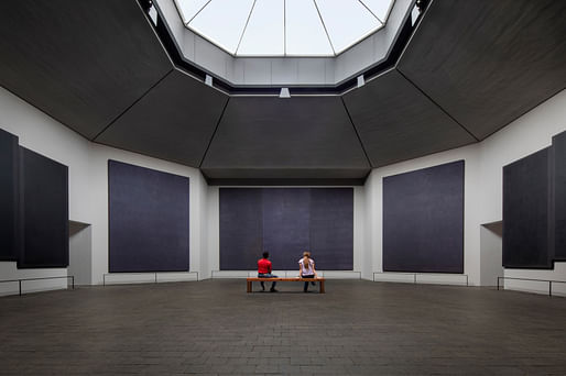 The renewal of the Rothko Chapel illuminates the interior under a new skylight. Photo © Elizabeth Felicella.