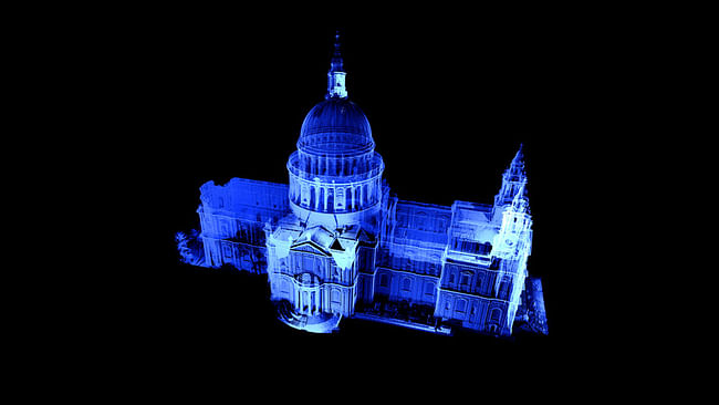Point Cloud & GGI image of St Paul's Cathedral. Courtesy of Atlantic Productions