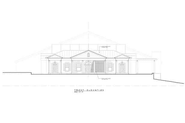 Sports complex front elevation