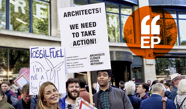 Architects protest at the Extinction Rebellion march in London, 2019 © ACAN, Joe Giddings.