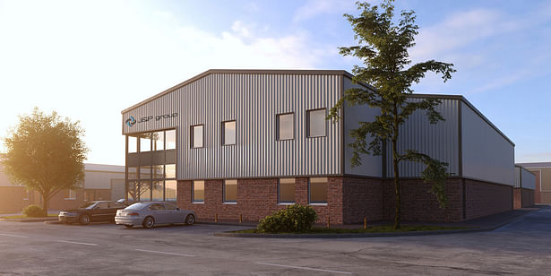 3d photorealistic visualization of an industrial building in Chester