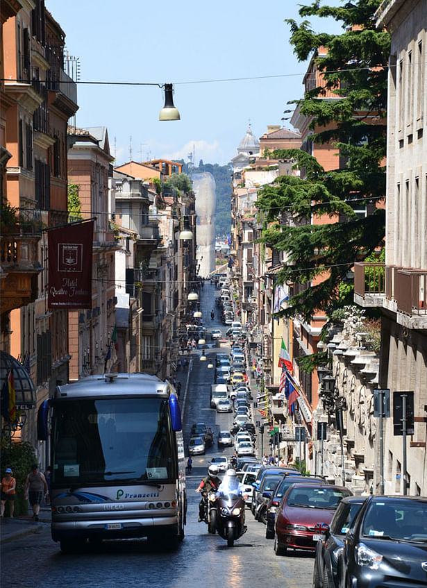 View from Via Sistina at Via Quattro Fontane