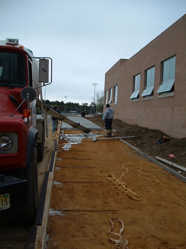 Classroom Addition Concrete Sidewalk Pour